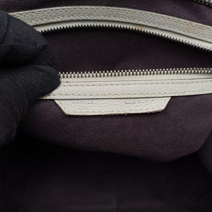 Secondhand Celine Luggage Mini Shopper Light Gray Leather  handbag | stylenewstar