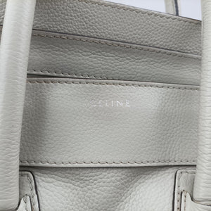 Secondhand Celine Luggage Mini Shopper Light Gray Leather  handbag | stylenewstar