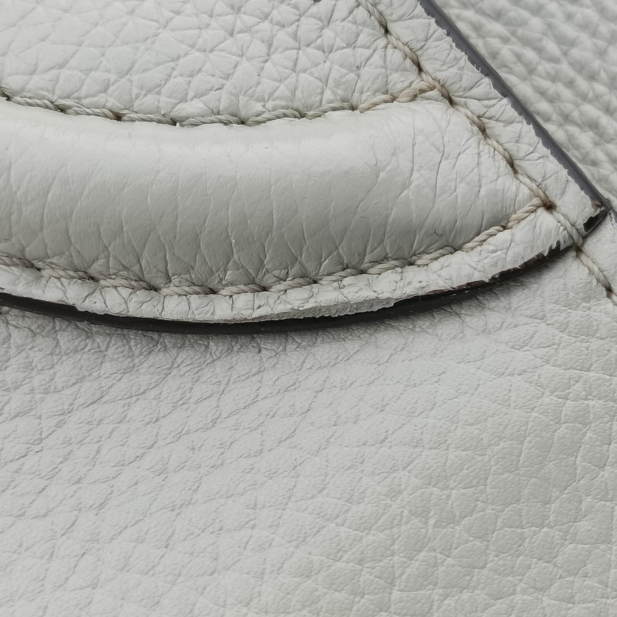 Secondhand Celine Luggage Mini Shopper Light Gray Leather  handbag | stylenewstar