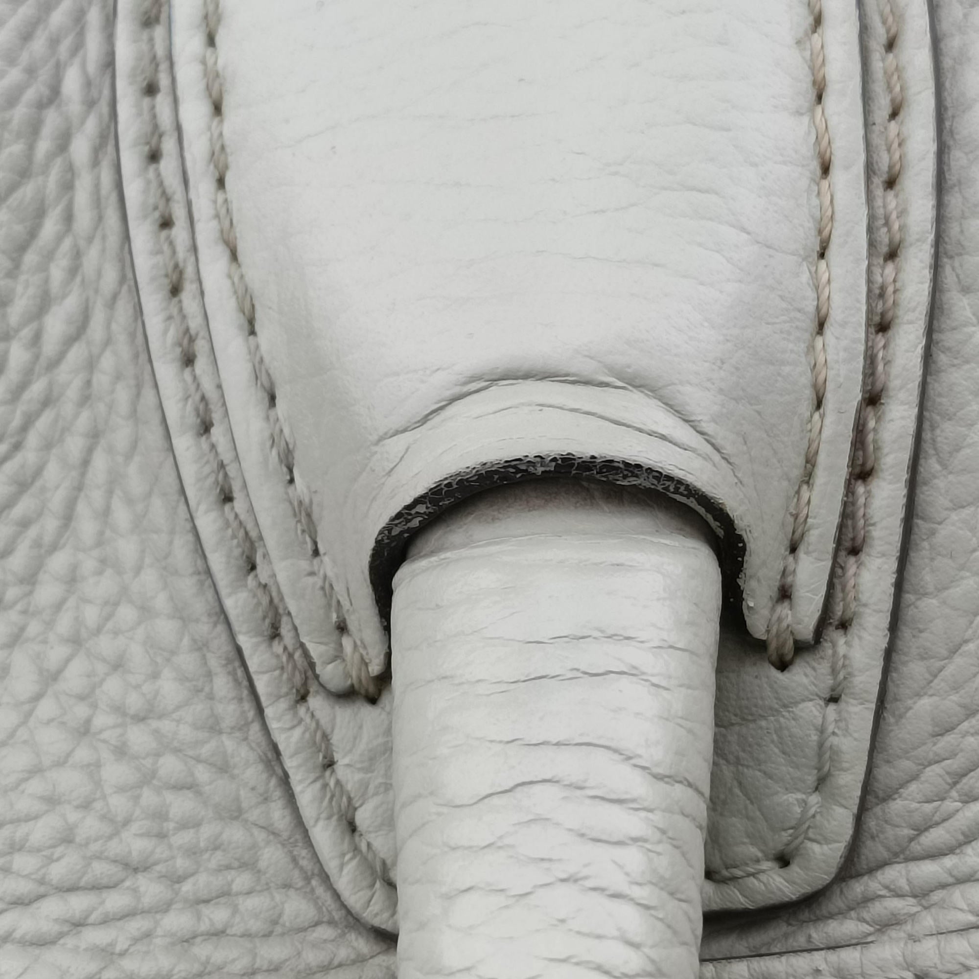 Secondhand Celine Luggage Mini Shopper Light Gray Leather  handbag | stylenewstar