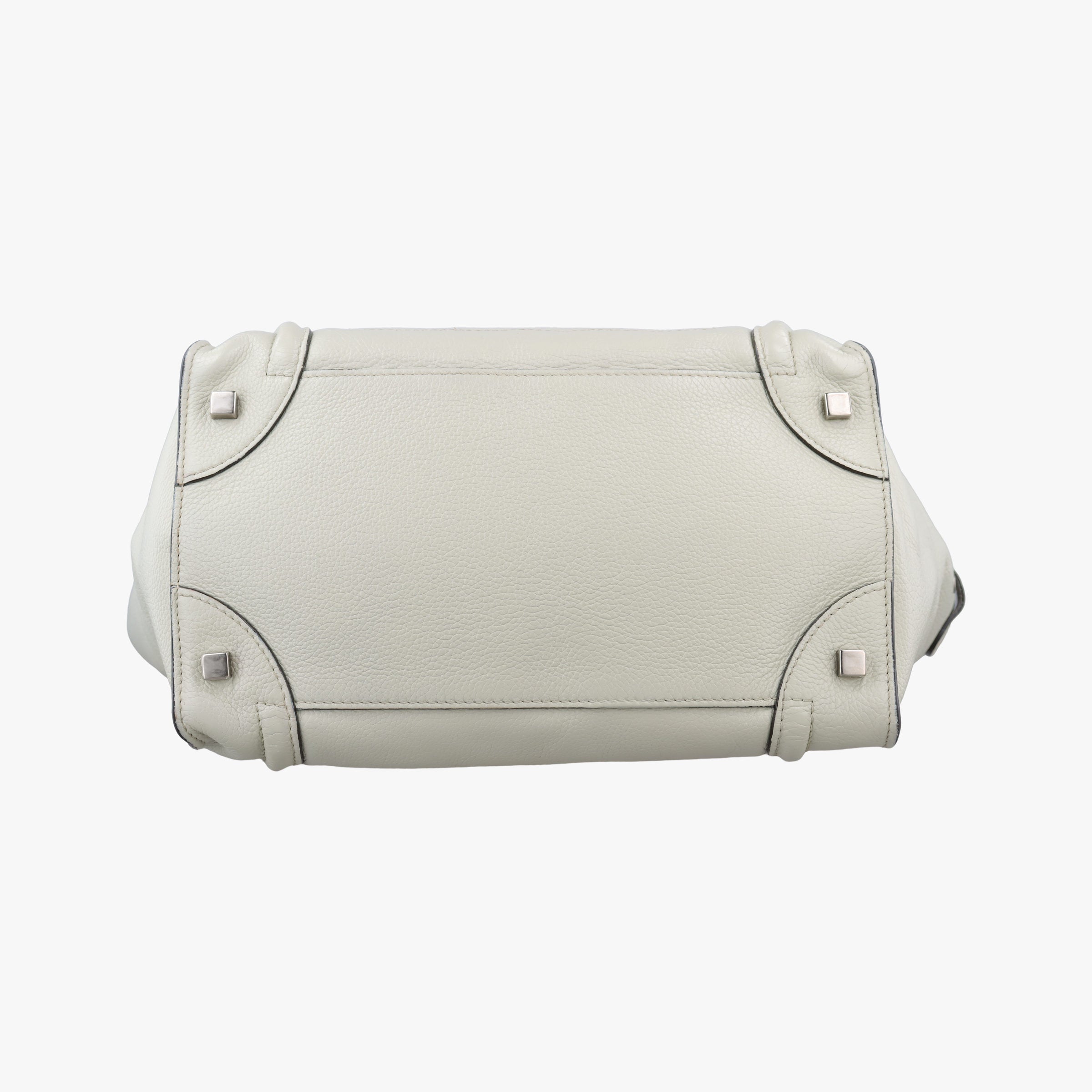 Secondhand Celine Luggage Mini Shopper Light Gray Leather  handbag | stylenewstar