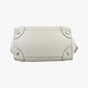Secondhand Celine Luggage Mini Shopper Light Gray Leather  handbag | stylenewstar