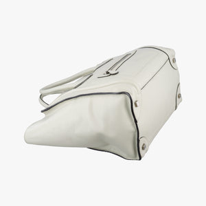 Secondhand Celine Luggage Mini Shopper Light Gray Leather  handbag | stylenewstar
