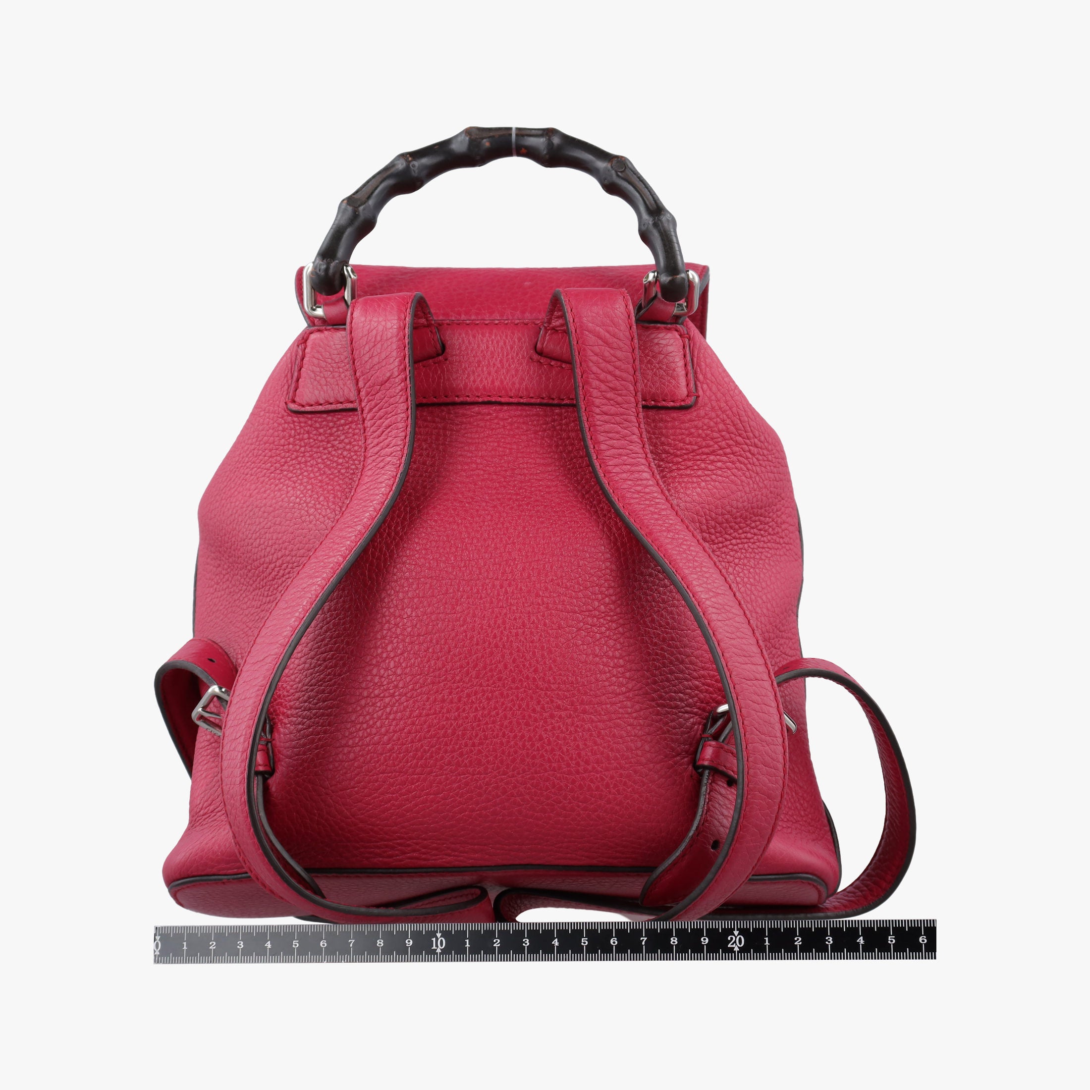 Vintage Gucci Bamboo fringe tassel Red Leather 387149 backpack/rucksack | stylenewstar
