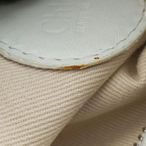 Pre-owned Chloe Bracelet  White Lambskin × Beaded Embroidery  handbag | stylenewstar