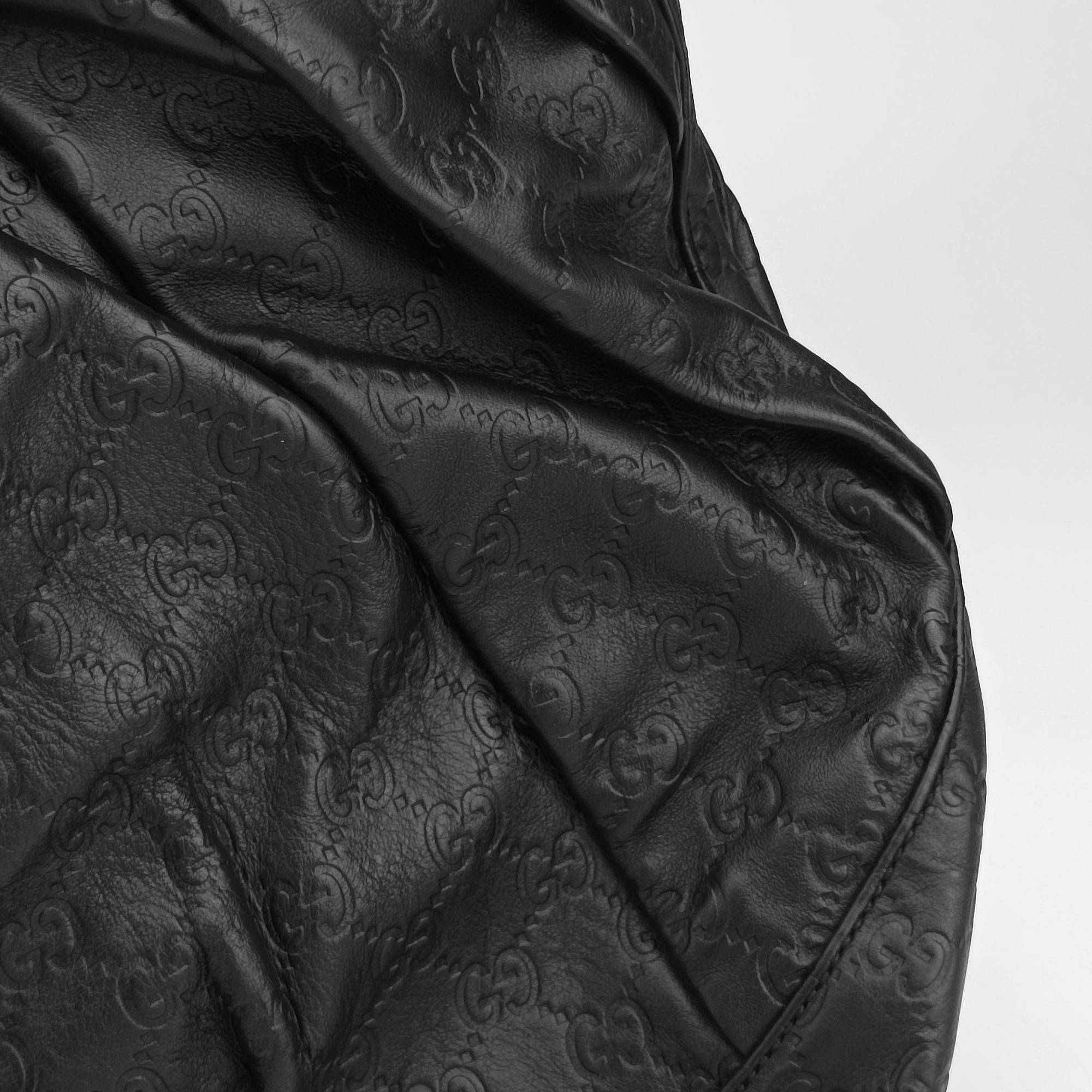 Pre-owned Gucci Icon Bit Black Leather 228584 shoulderbag | stylenewstar