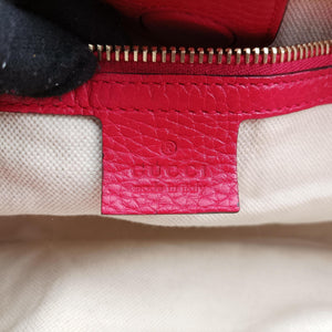 Vintage Gucci Bamboo Shopper Red×Orange Leather 323660 shoulderbag | stylenewstar