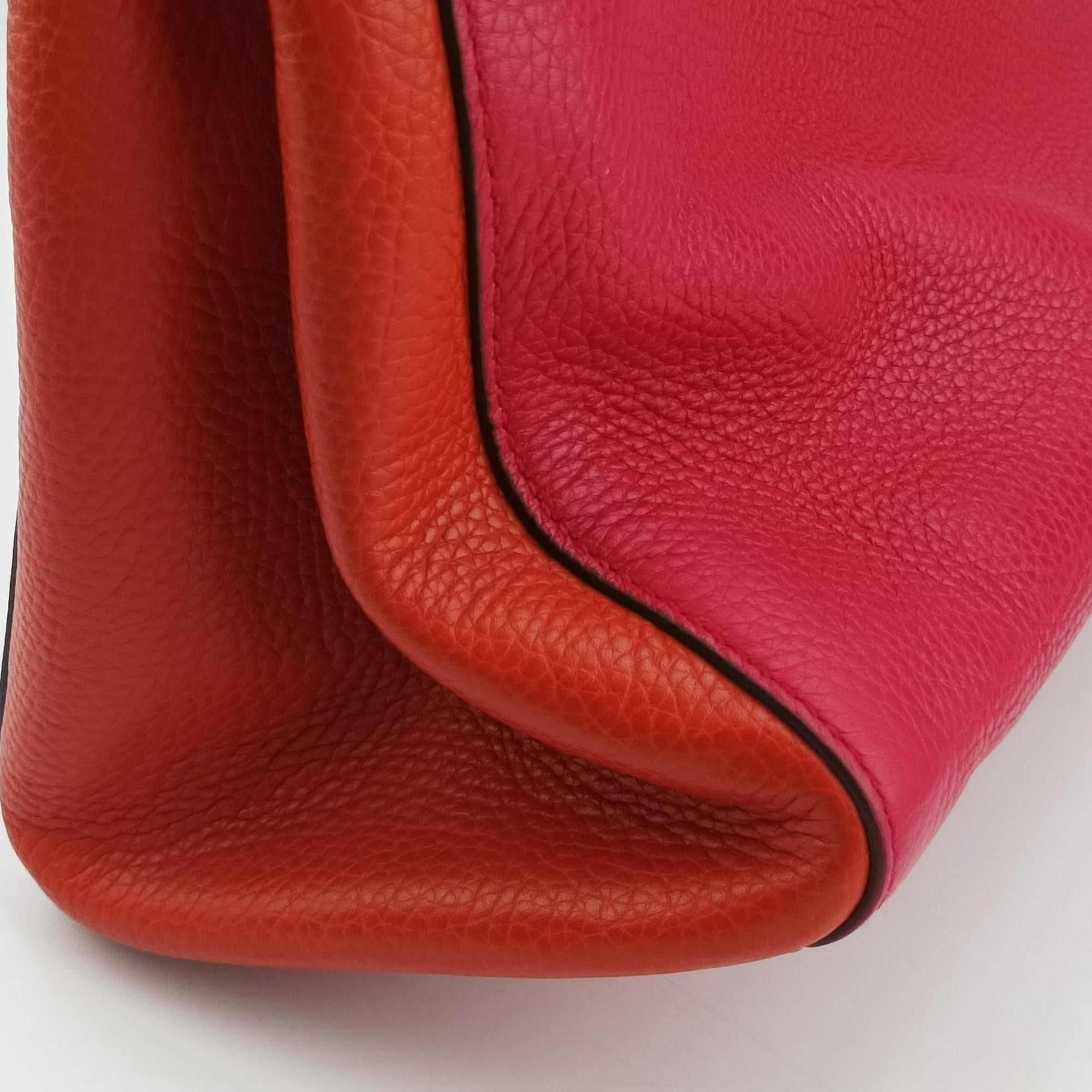 Vintage Gucci Bamboo Shopper Red×Orange Leather 323660 shoulderbag | stylenewstar
