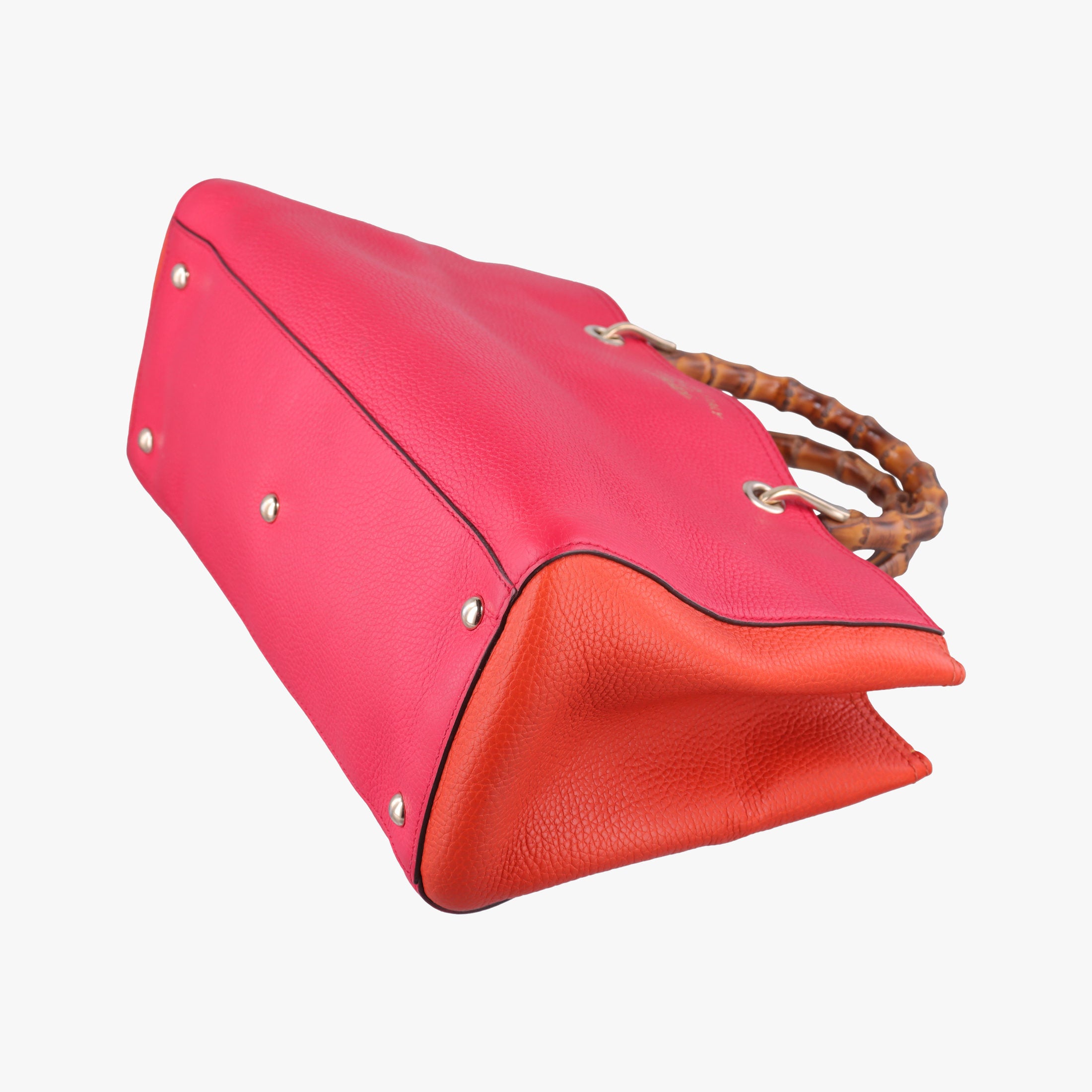 Vintage Gucci Bamboo Shopper Red×Orange Leather 323660 shoulderbag | stylenewstar
