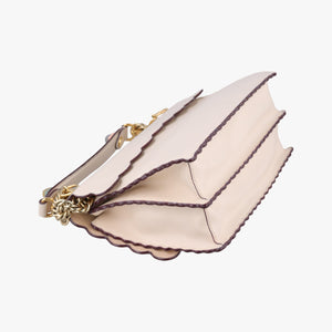 Pre-owned Fendi KAN I White Leather 8BT283 shoulderbag | stylenewstar