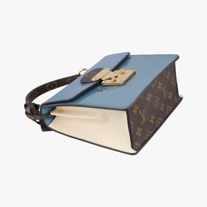 Pre-owned Louis Vuitton Spring Street PM BLACK×white×Blue Vernis×Monogram×Epi M90375 shoulderbag | stylenewstar