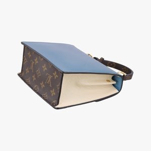 Pre-owned Louis Vuitton Spring Street PM BLACK×white×Blue Vernis×Monogram×Epi M90375 shoulderbag | stylenewstar