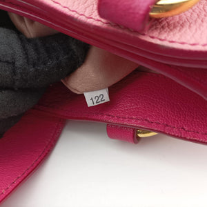Pre-owned Miu Miu Madras Pink Leather  shoulderbag | stylenewstar