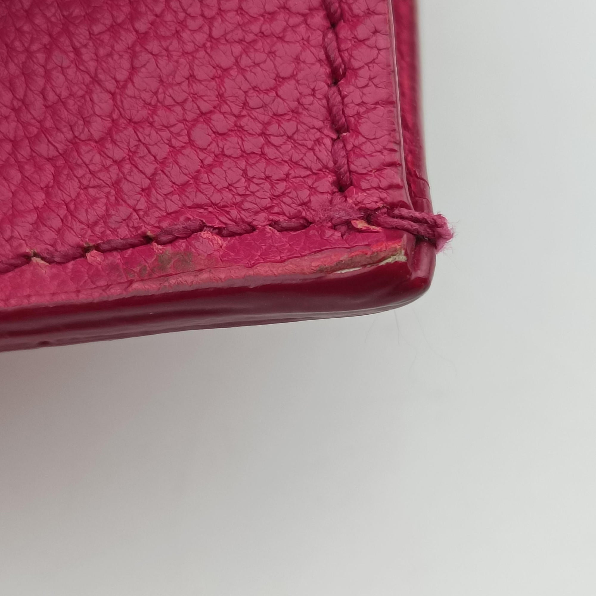 Pre-owned Miu Miu Madras Pink Leather  shoulderbag | stylenewstar