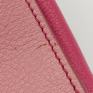 Pre-owned Miu Miu Madras Pink Leather  shoulderbag | stylenewstar