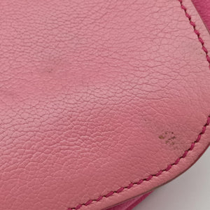 Pre-owned Miu Miu Madras Pink Leather  shoulderbag | stylenewstar