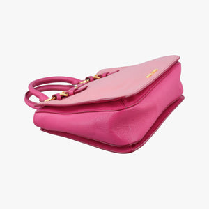 Pre-owned Miu Miu Madras Pink Leather  shoulderbag | stylenewstar