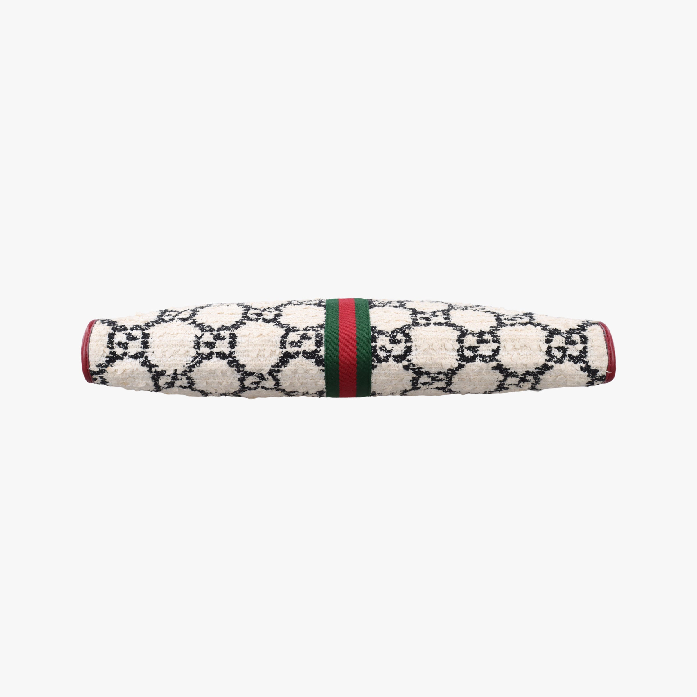 Pre-owned Gucci Rajah White×red tweed × leather 537219 shoulderbag | stylenewstar