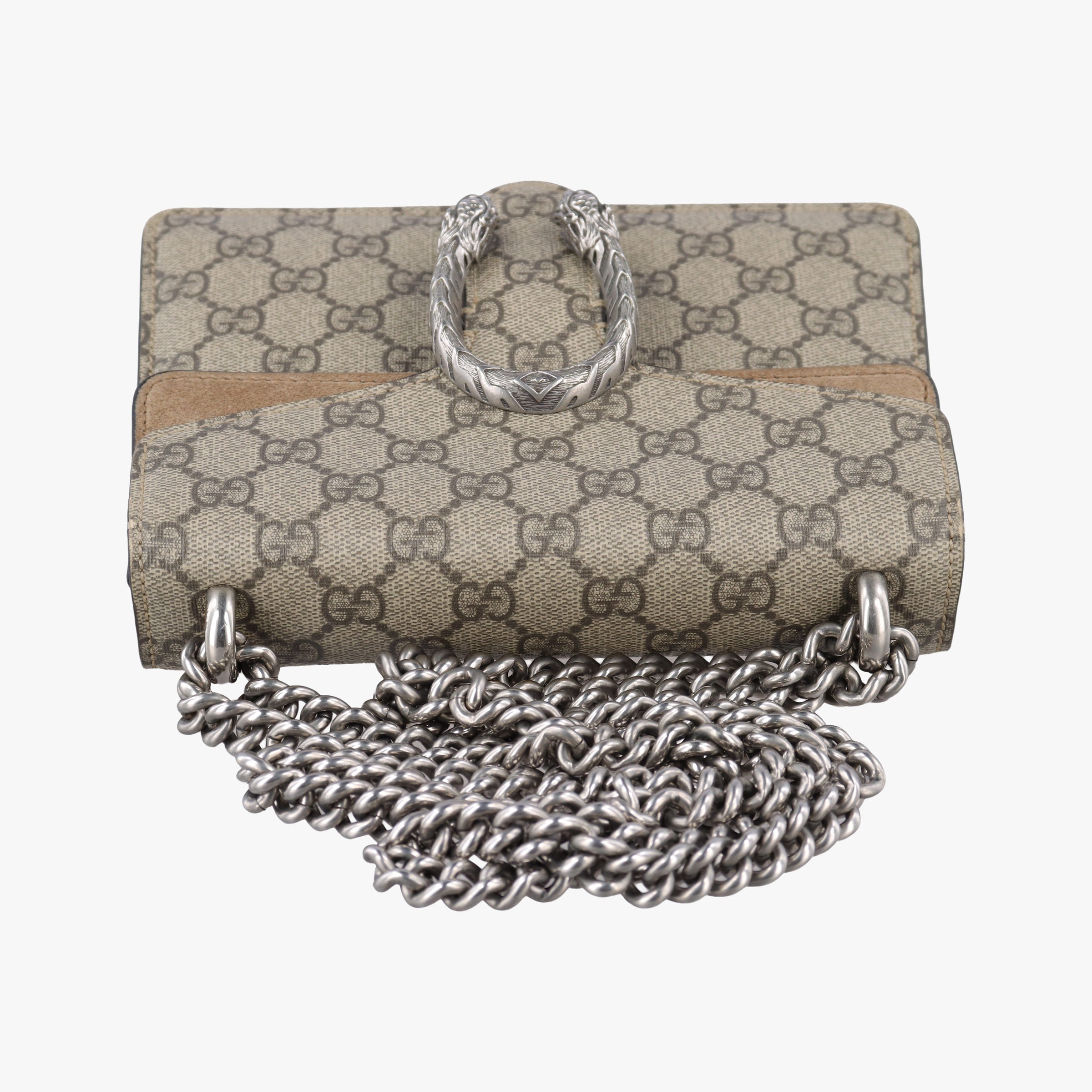 Pre-owned Gucci Dionysus Brown PVC coated canvas × suede 421970 shoulderbag | stylenewstar