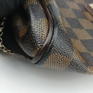 Pre-owned Louis Vuitton EVA EBENE Damier Canvas N55213 shoulderbag | stylenewstar