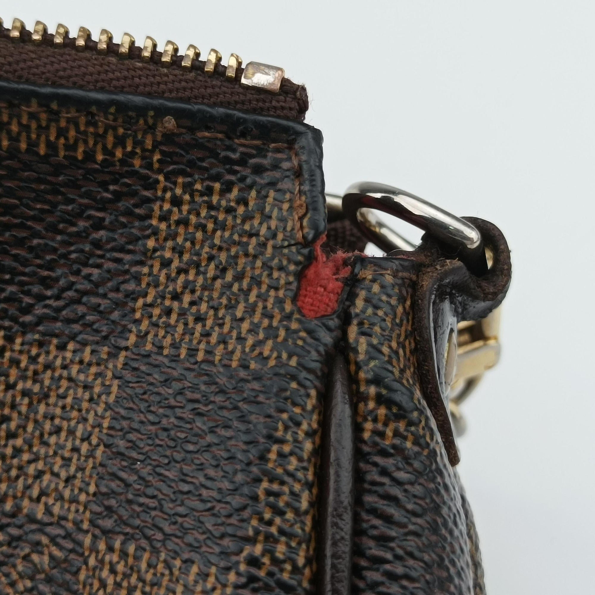 Pre-owned Louis Vuitton EVA EBENE Damier Canvas N55213 shoulderbag | stylenewstar