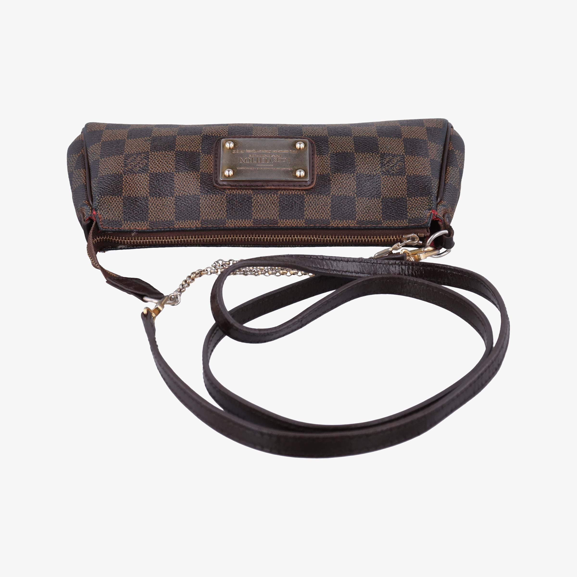 Pre-owned Louis Vuitton EVA EBENE Damier Canvas N55213 shoulderbag | stylenewstar