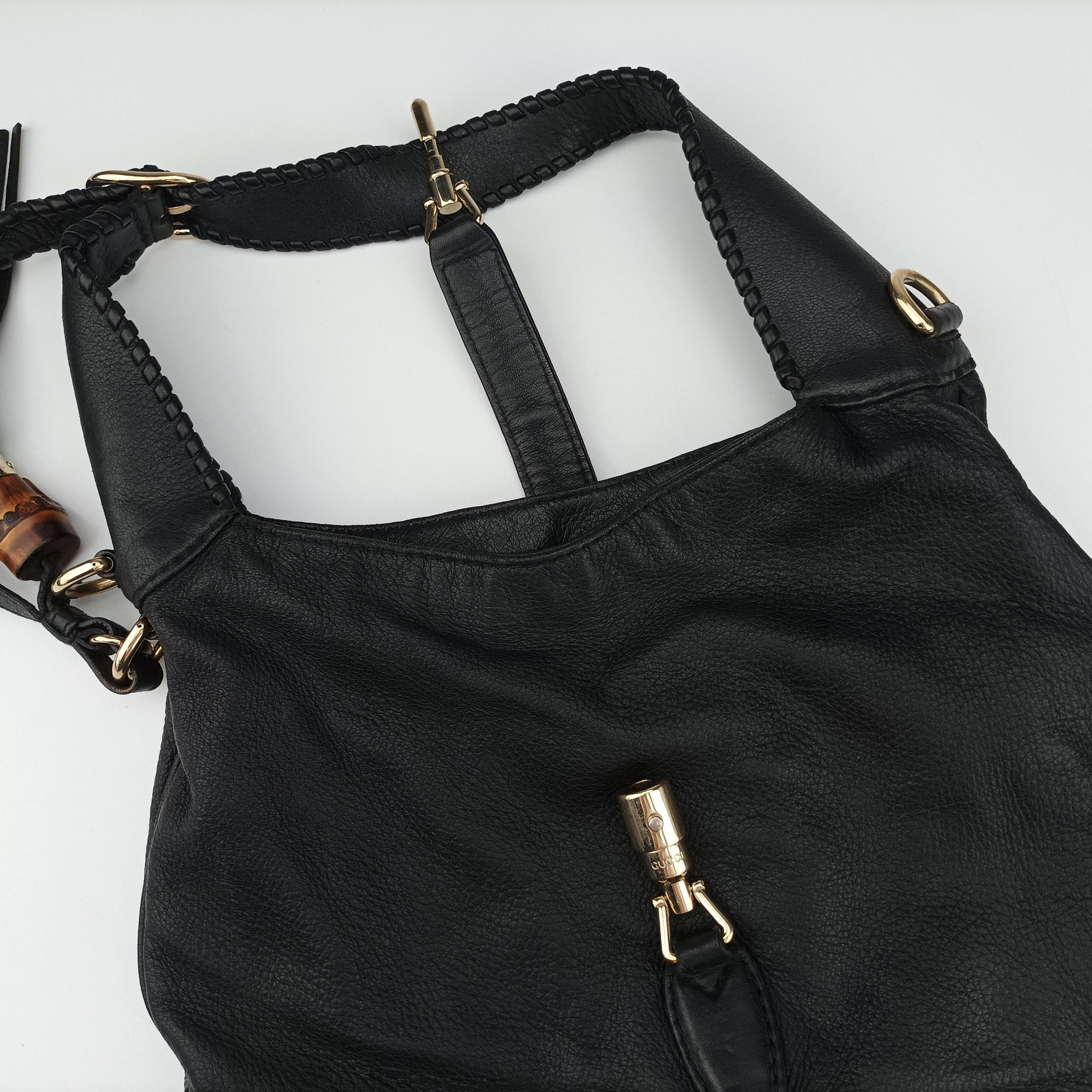 Secondhand Gucci New Jackie Black Leather 246907 shoulderbag | stylenewstar
