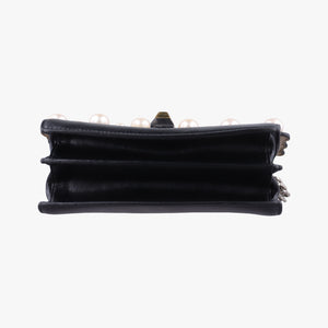 Pre-owned Fendi Studded Kan I Black Leather 8M0381 shoulderbag | stylenewstar