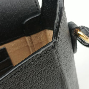 Pre-owned Gucci Horsebit 1955 Black Leather 732314 shoulderbag | stylenewstar