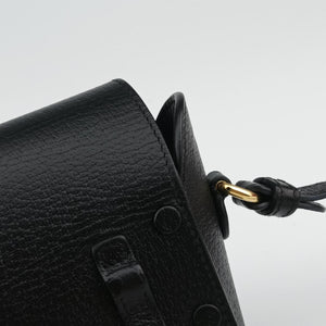 Pre-owned Gucci Horsebit 1955 Black Leather 732314 shoulderbag | stylenewstar