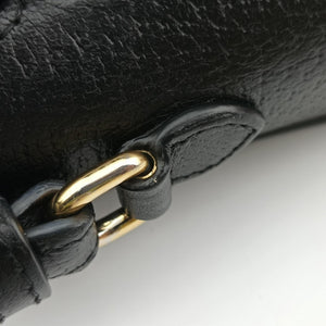 Pre-owned Gucci Horsebit 1955 Black Leather 732314 shoulderbag | stylenewstar