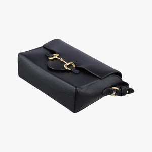 Pre-owned Gucci Horsebit 1955 Black Leather 732314 shoulderbag | stylenewstar