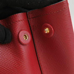 Pre-owned Prada Double Cuir Red SAFFIANO Leather B2756T handbag | stylenewstar