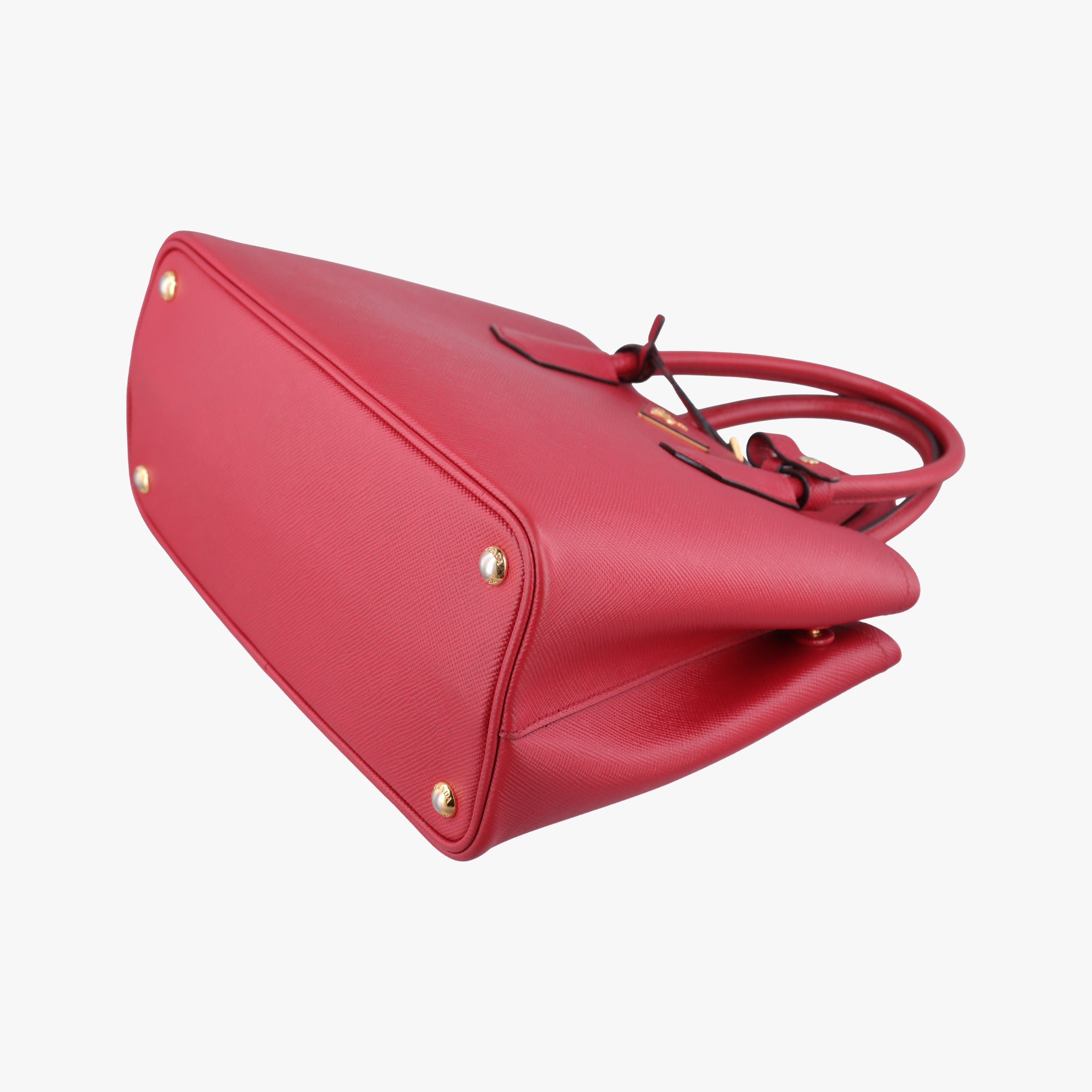 Pre-owned Prada Double Cuir Red SAFFIANO Leather B2756T handbag | stylenewstar