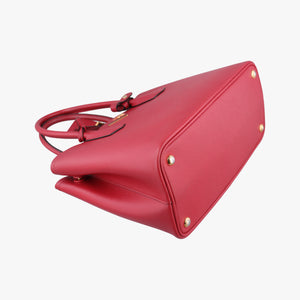 Pre-owned Prada Double Cuir Red SAFFIANO Leather B2756T handbag | stylenewstar