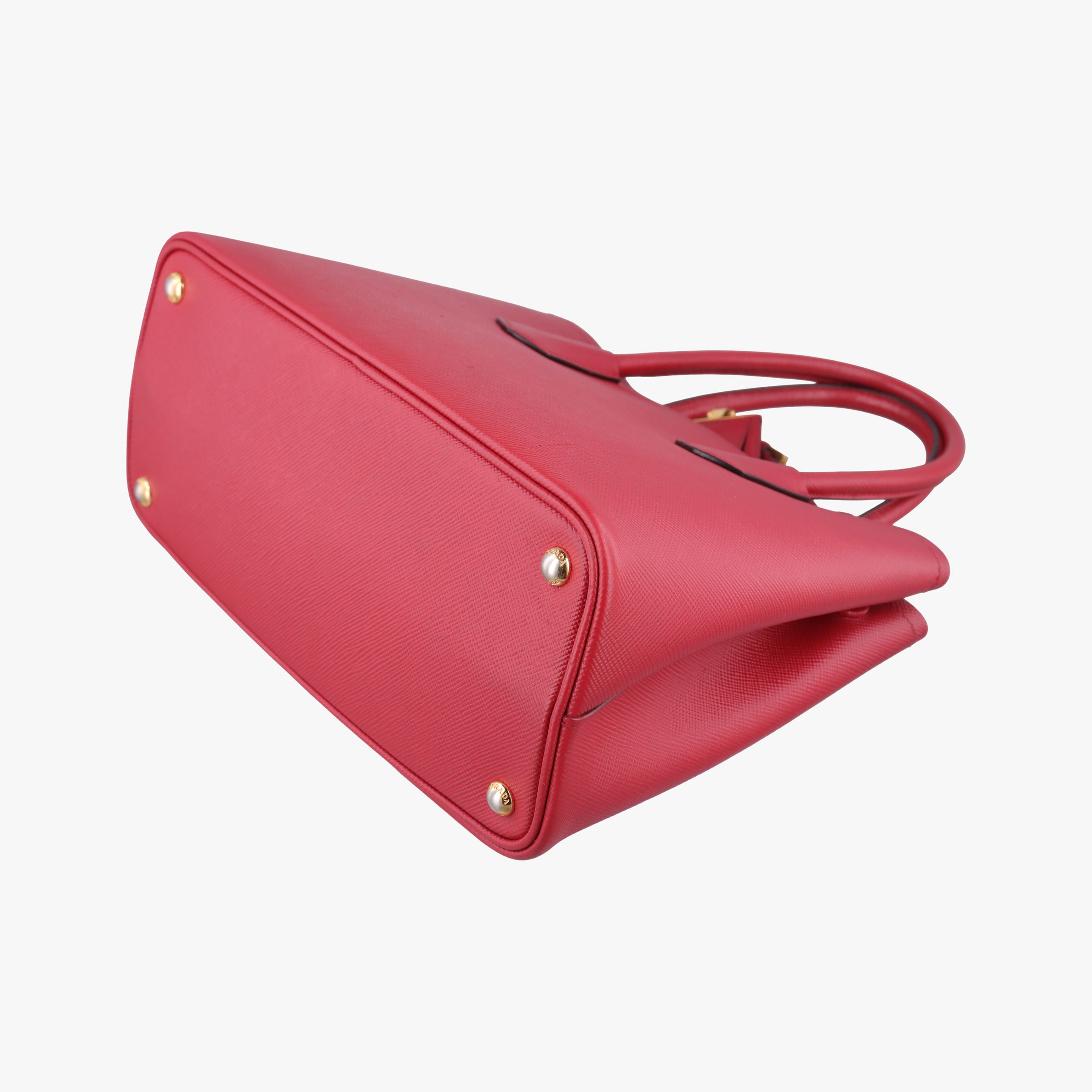 Pre-owned Prada Double Cuir Red SAFFIANO Leather B2756T handbag | stylenewstar