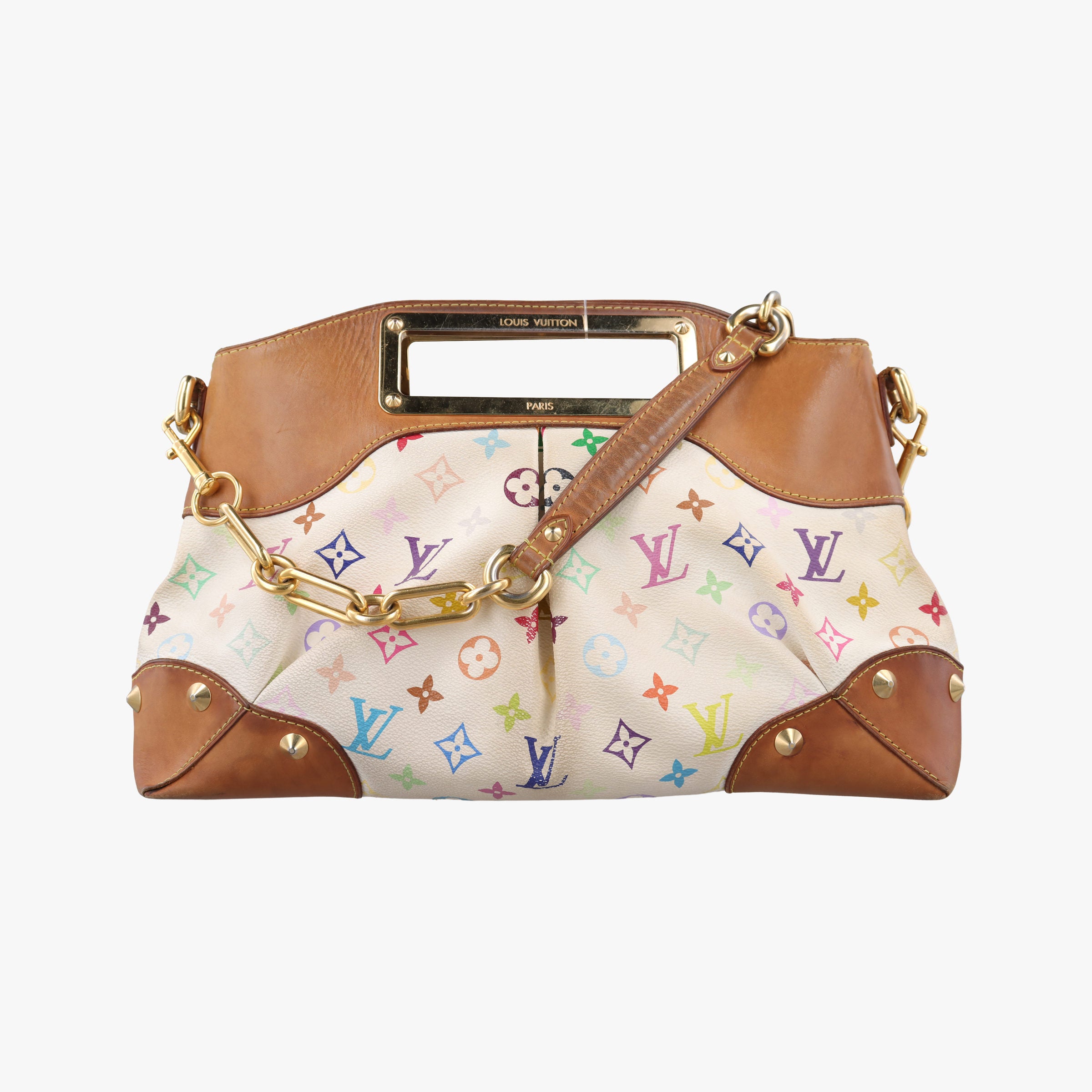 Vintage Louis Vuitton JUDY MM white Monogram Multicolor M40255 shoulderbag | stylenewstar