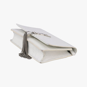 Pre-owned Yves Saint Laurent KATE White Leather 452159 shoulderbag | stylenewstar