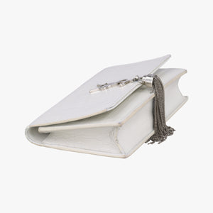 Pre-owned Yves Saint Laurent KATE White Leather 452159 shoulderbag | stylenewstar