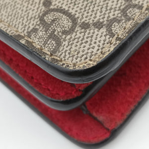 Pre-owned Gucci Dionysus beige×red PVC coated canvas× suede 400249 shoulderbag | stylenewstar