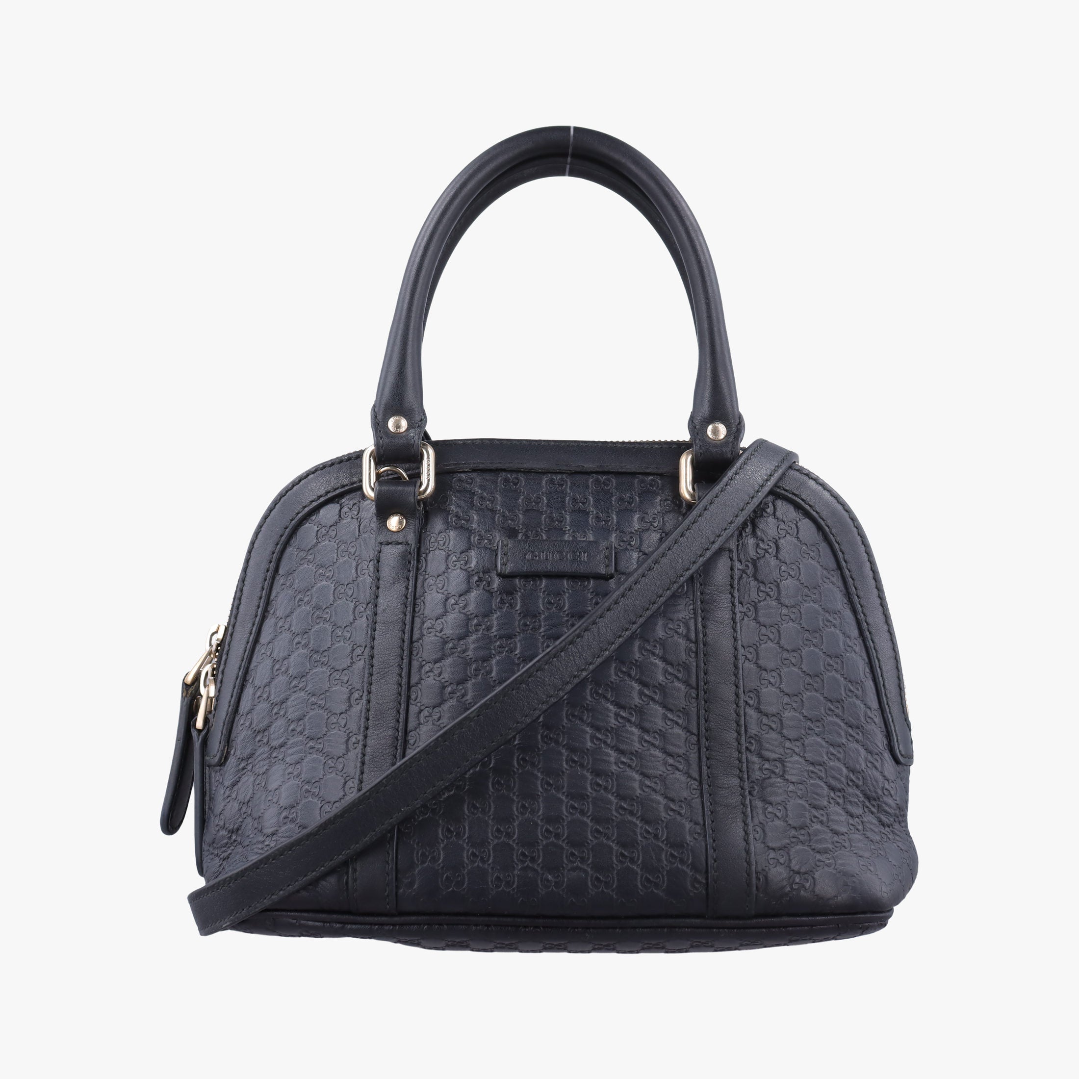Pre-owned Gucci Microguccissima Black Leather 449654 shoulderbag | stylenewstar