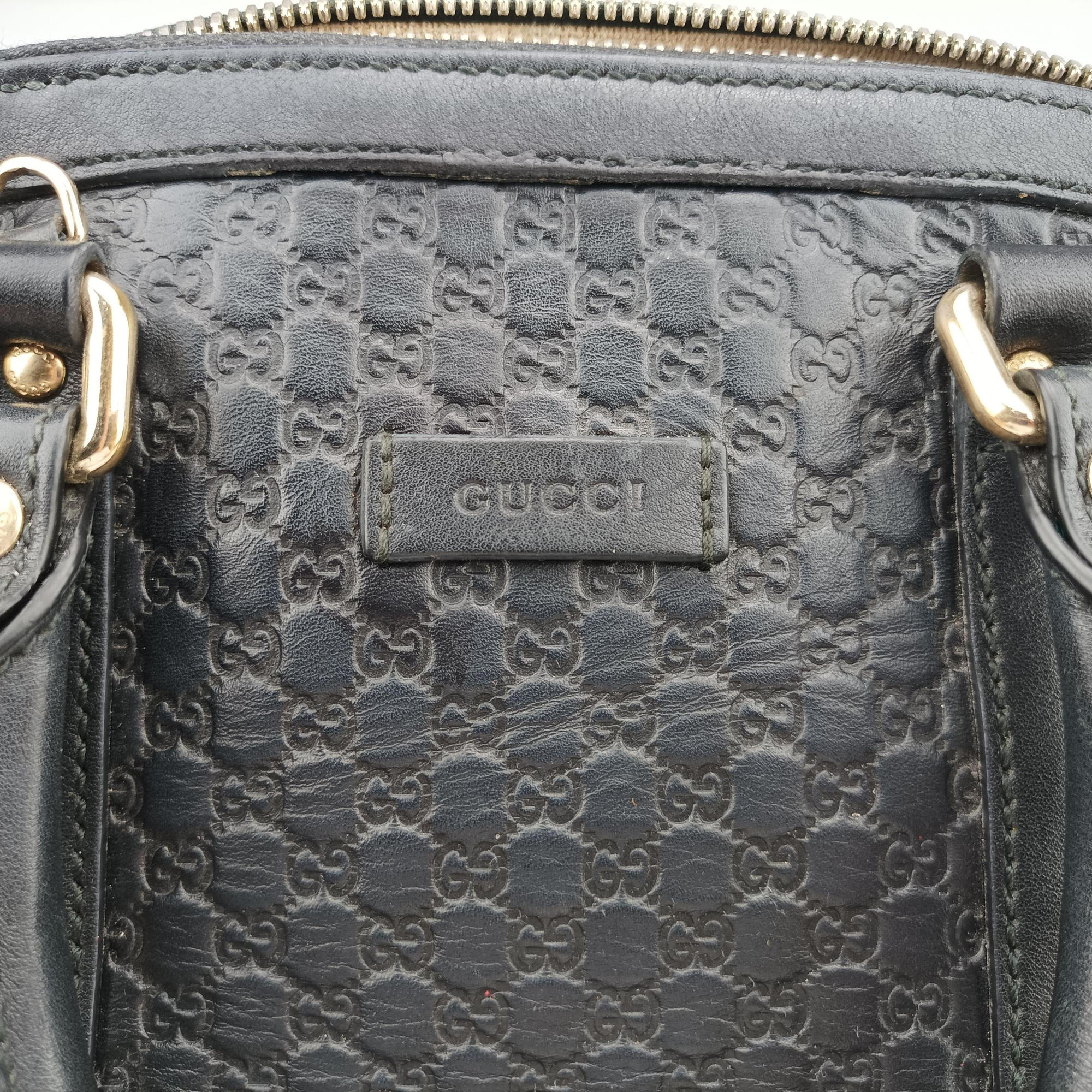 Pre-owned Gucci Microguccissima Black Leather 449654 shoulderbag | stylenewstar