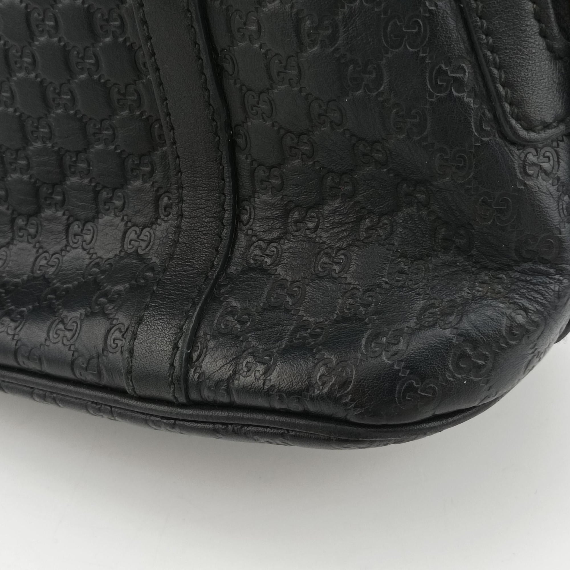 Pre-owned Gucci Microguccissima Black Leather 449654 shoulderbag | stylenewstar