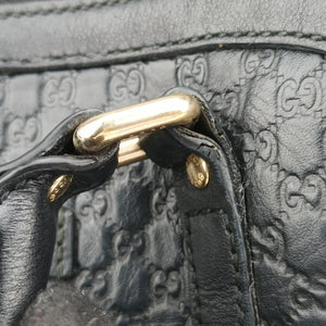 Pre-owned Gucci Microguccissima Black Leather 449654 shoulderbag | stylenewstar
