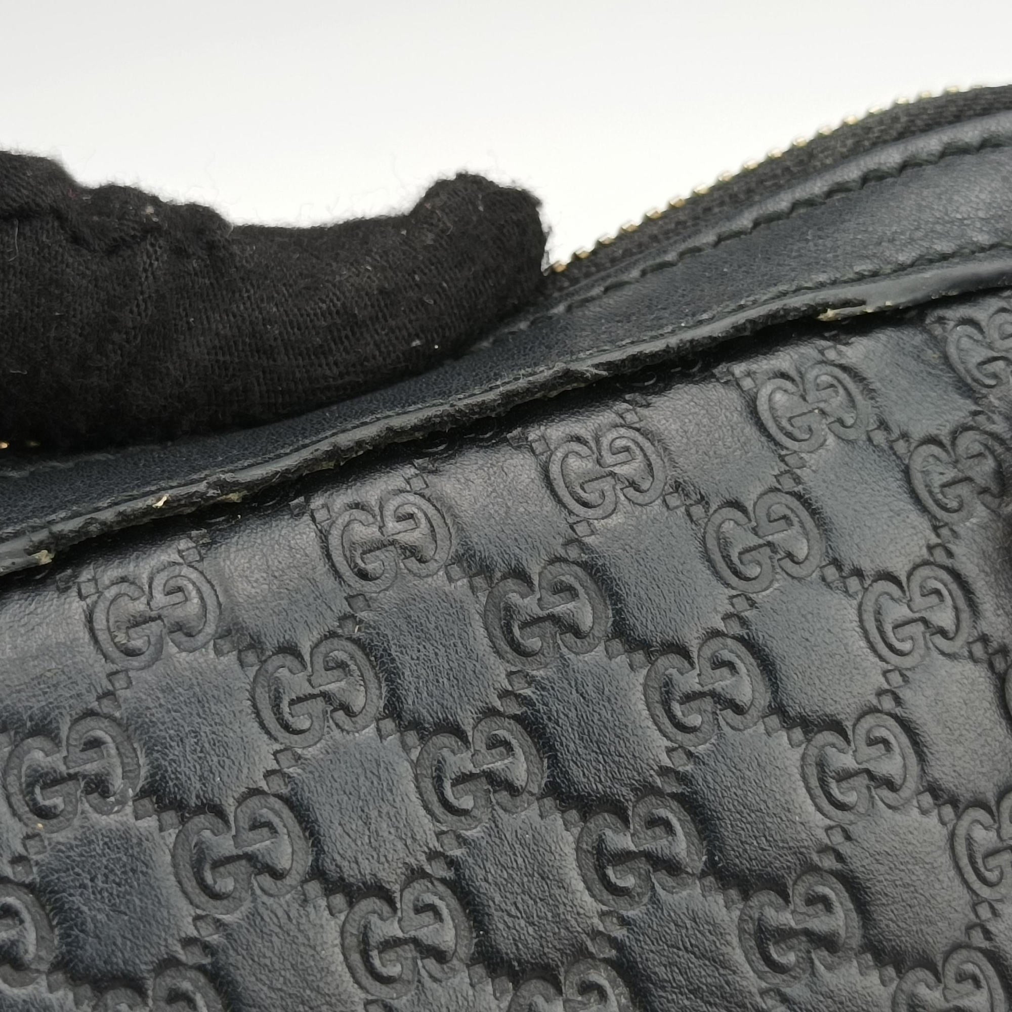Pre-owned Gucci Microguccissima Black Leather 449654 shoulderbag | stylenewstar