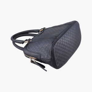Pre-owned Gucci Microguccissima Black Leather 449654 shoulderbag | stylenewstar