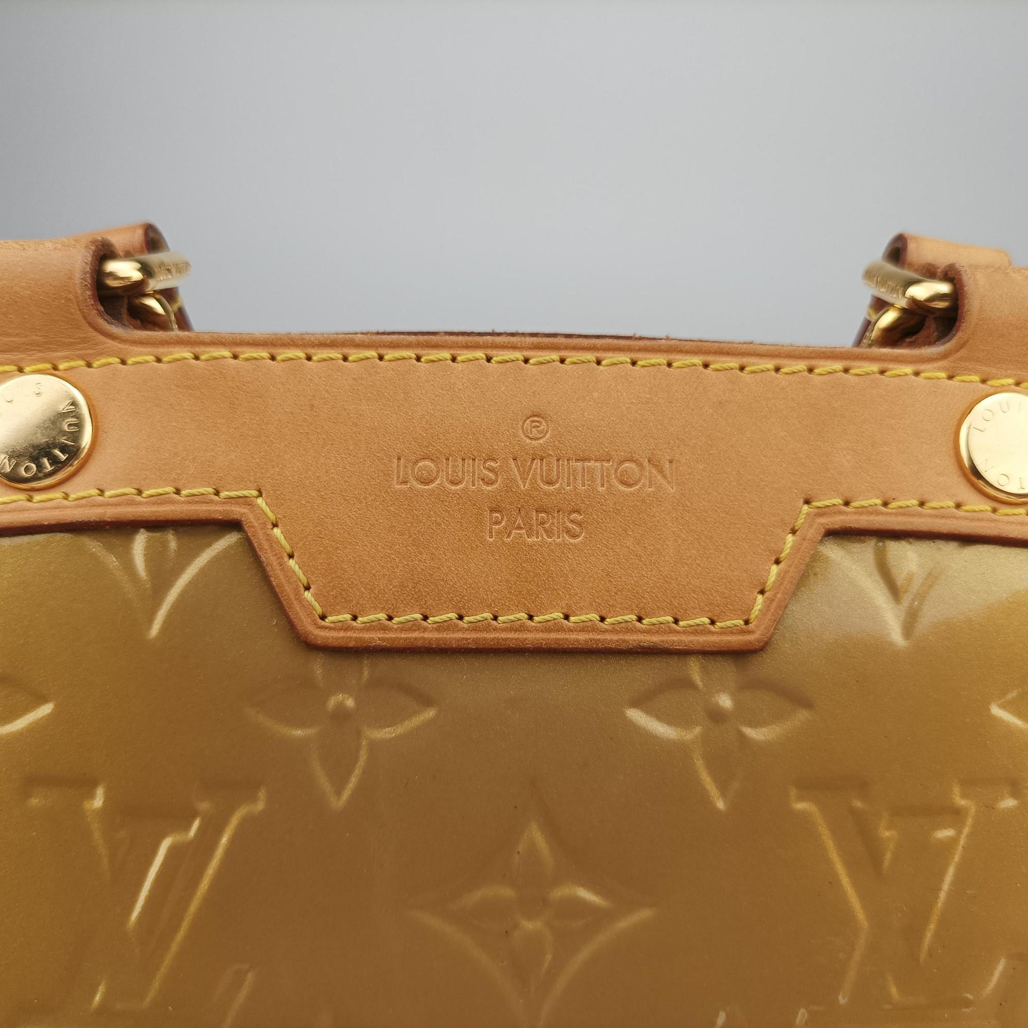 Pre-owned Louis Vuitton Br¨|a MM Beige Poodle Vernis M91755 shoulderbag | stylenewstar
