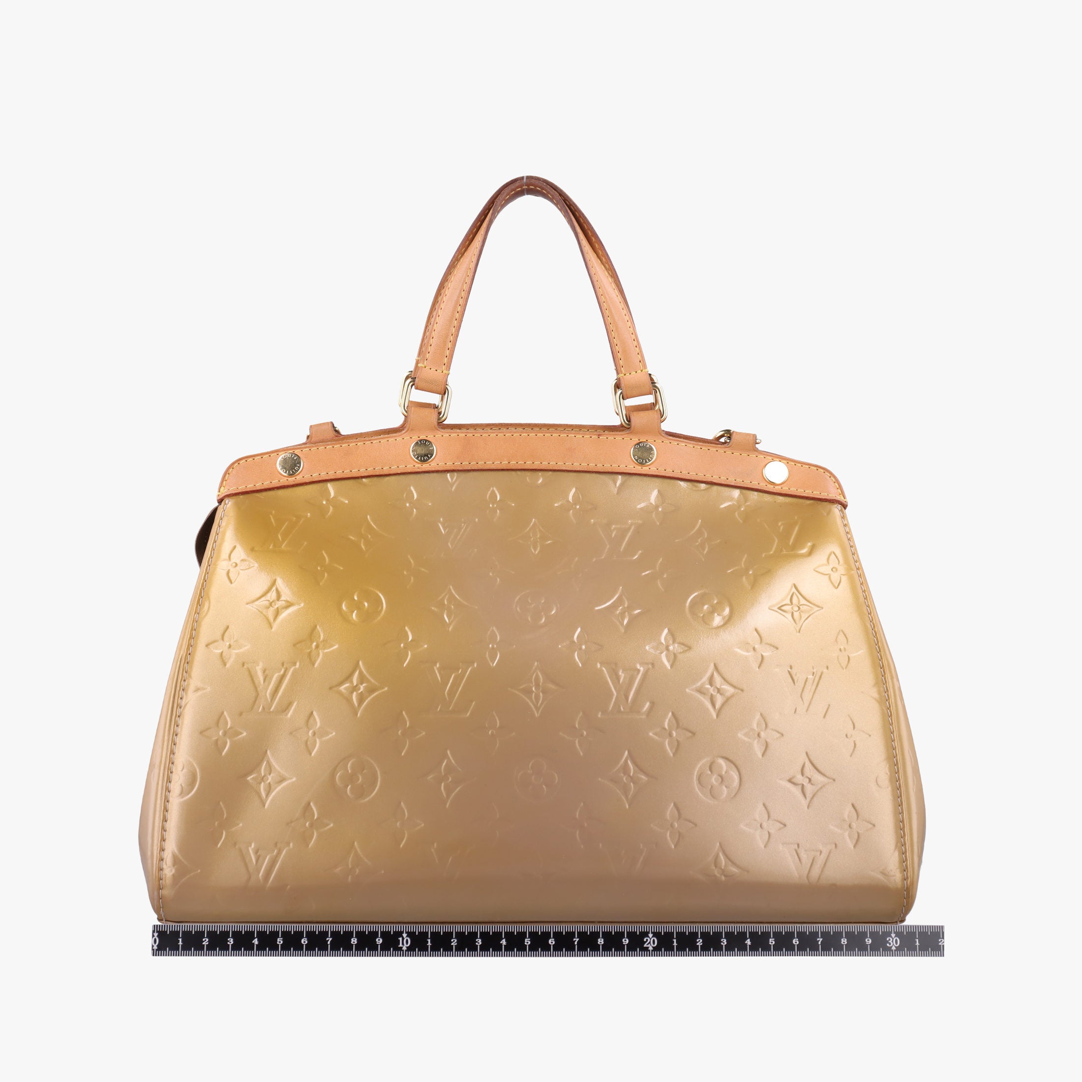 Pre-owned Louis Vuitton Br¨|a MM Beige Poodle Vernis M91755 shoulderbag | stylenewstar