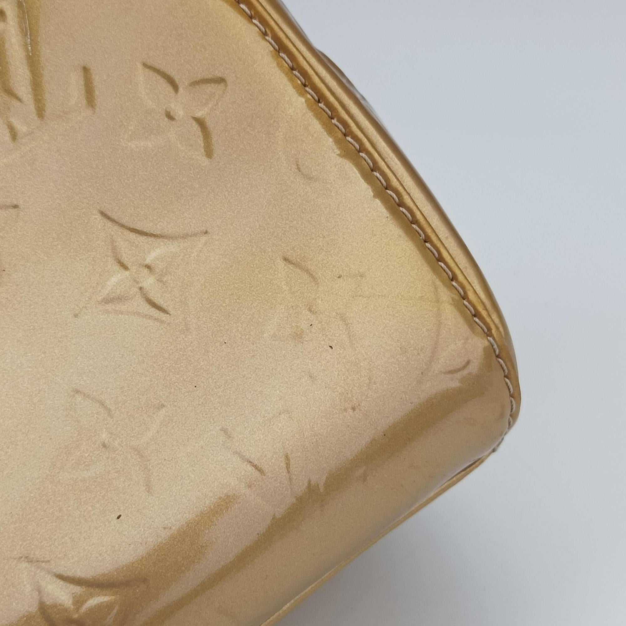 Pre-owned Louis Vuitton Br¨|a MM Beige Poodle Vernis M91755 shoulderbag | stylenewstar