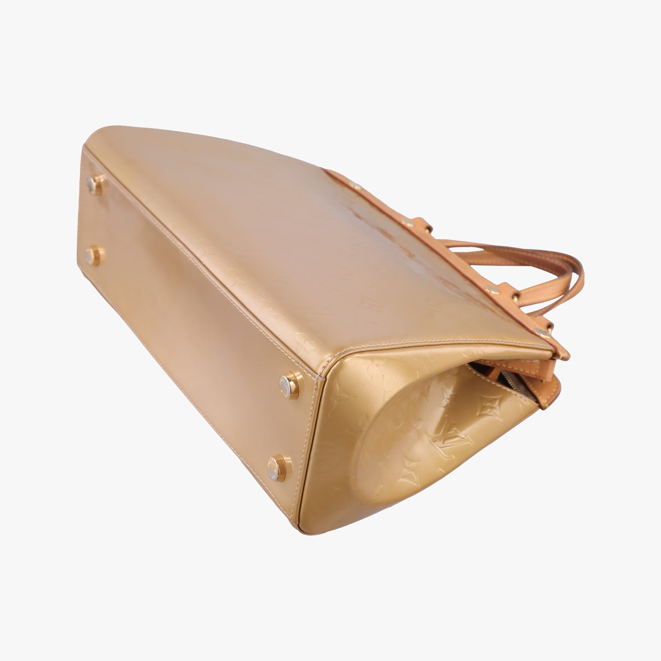 Pre-owned Louis Vuitton Br¨|a MM Beige Poodle Vernis M91755 shoulderbag | stylenewstar